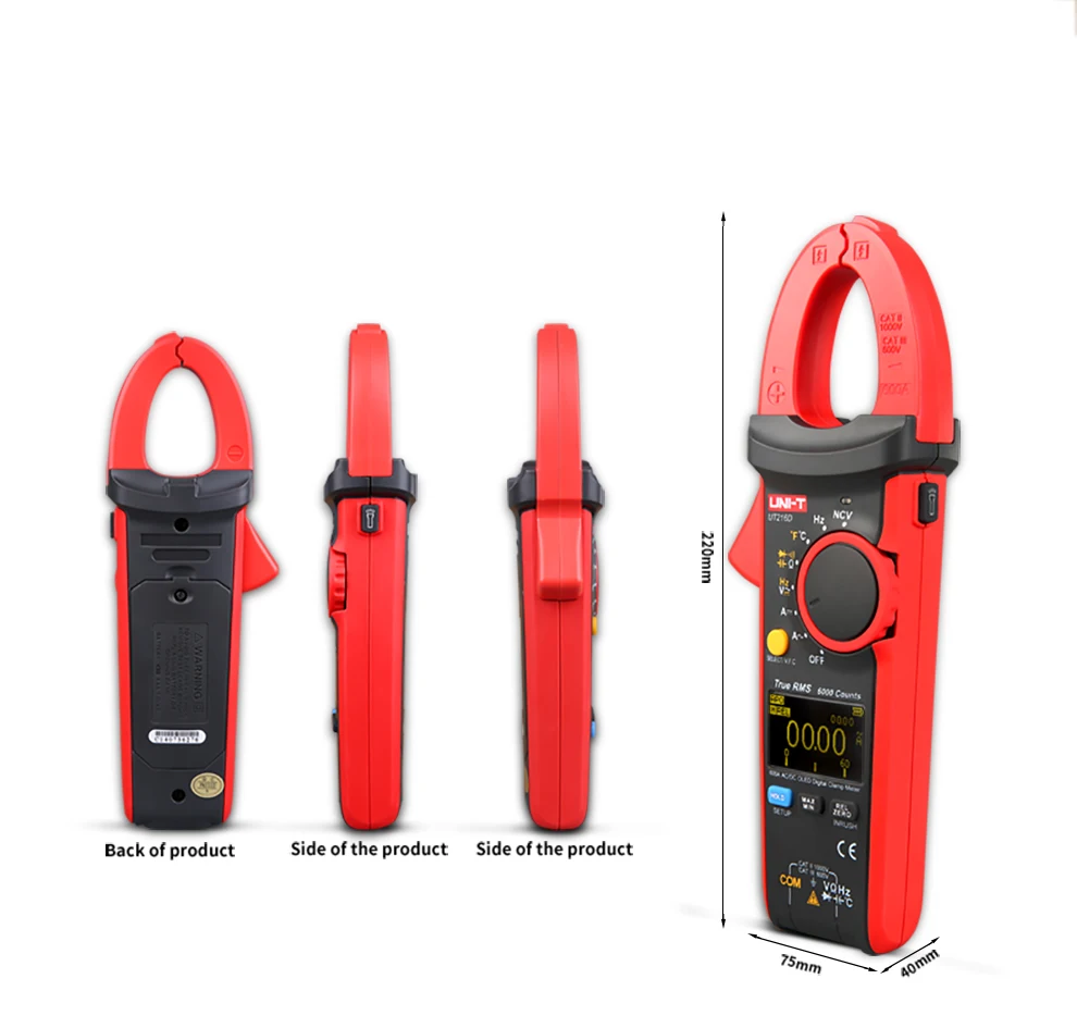 Цифровой клещи True RMS UT216A/UT216B/UT216C/UT216D 600A высокая частота Авто rangecurrent NCV автоматическое выключение lcd