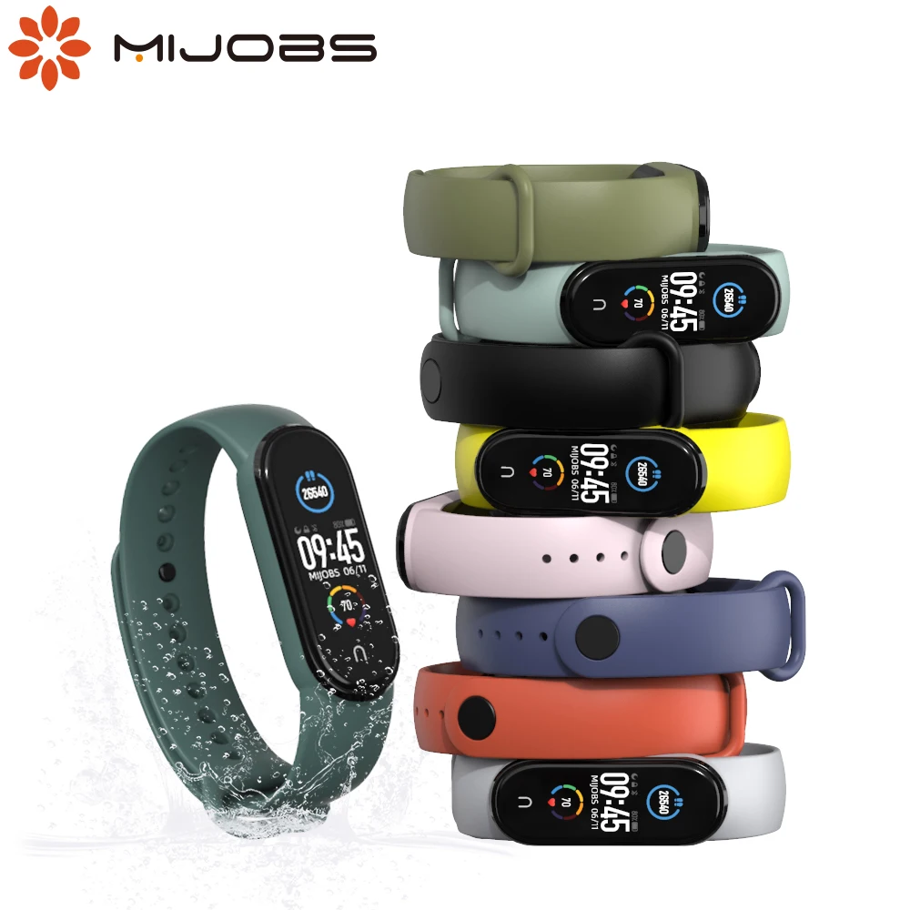 Ремешок силиконовый для Xiaomi Mi Band 5 6 спортивный смарт браслет 4 Xiomi Correa Miband