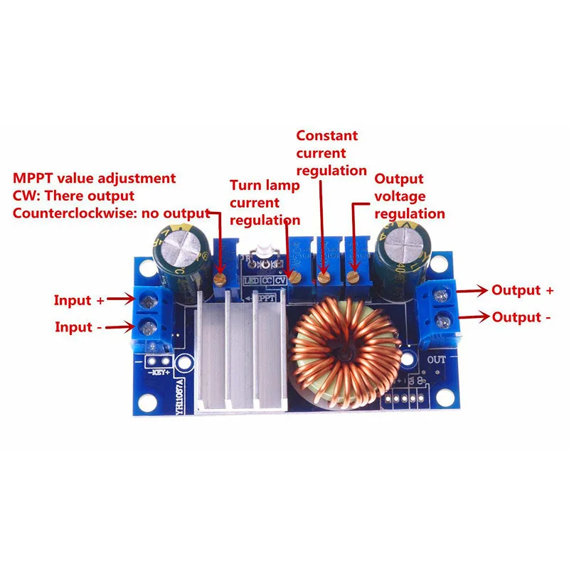 DC-DC 5A Buck Constant Voltage Current MPPT Solar Panel Controller 6-36V To 1.25-32V Step Down Charging Module | Обустройство дома