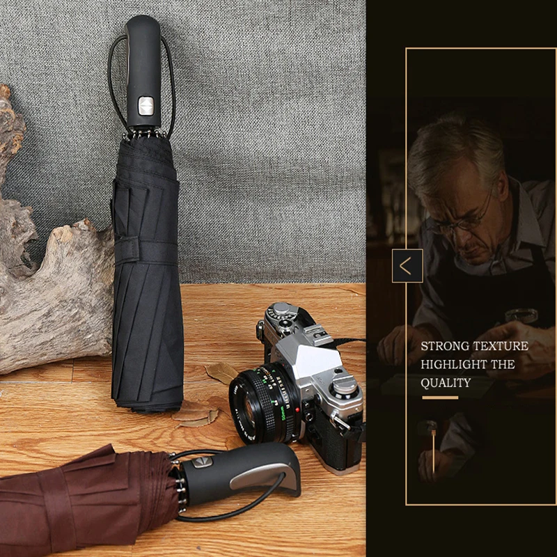 

New pattern Umbrella Simplicity Solid color Convenience Effective wind resistance Men and women Parasol Fashion