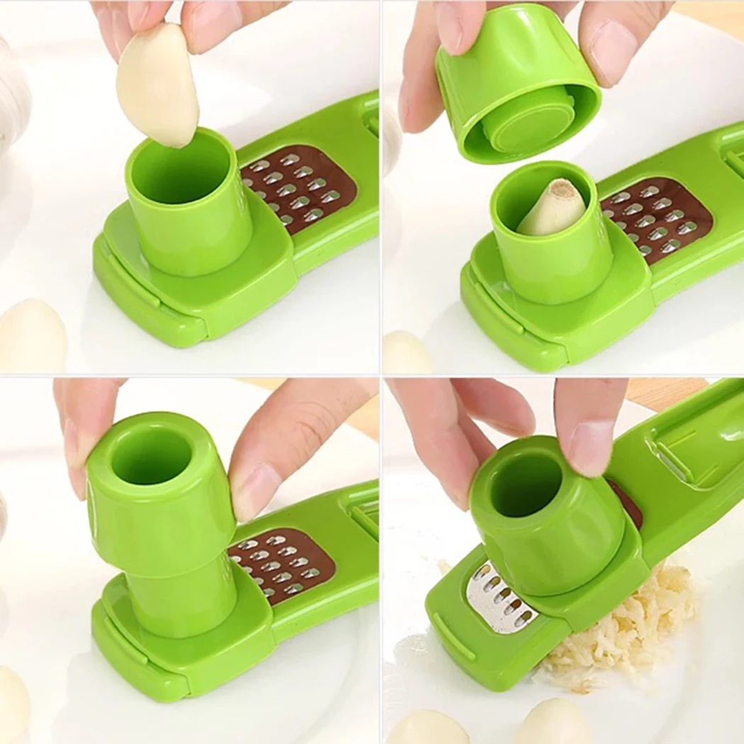 

1Pcs Stainless Garlic Press Household Garlic Kitchen Hand Tool Mincer Chopping Fruit Vegetable Ginger Squeezer Kitchen Accessor
