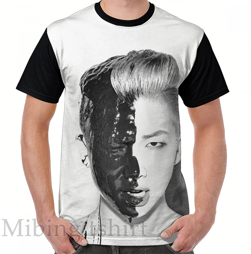 Футболка с забавным принтом для мужчин и женщин повседневный топ Rap Monster Graphic