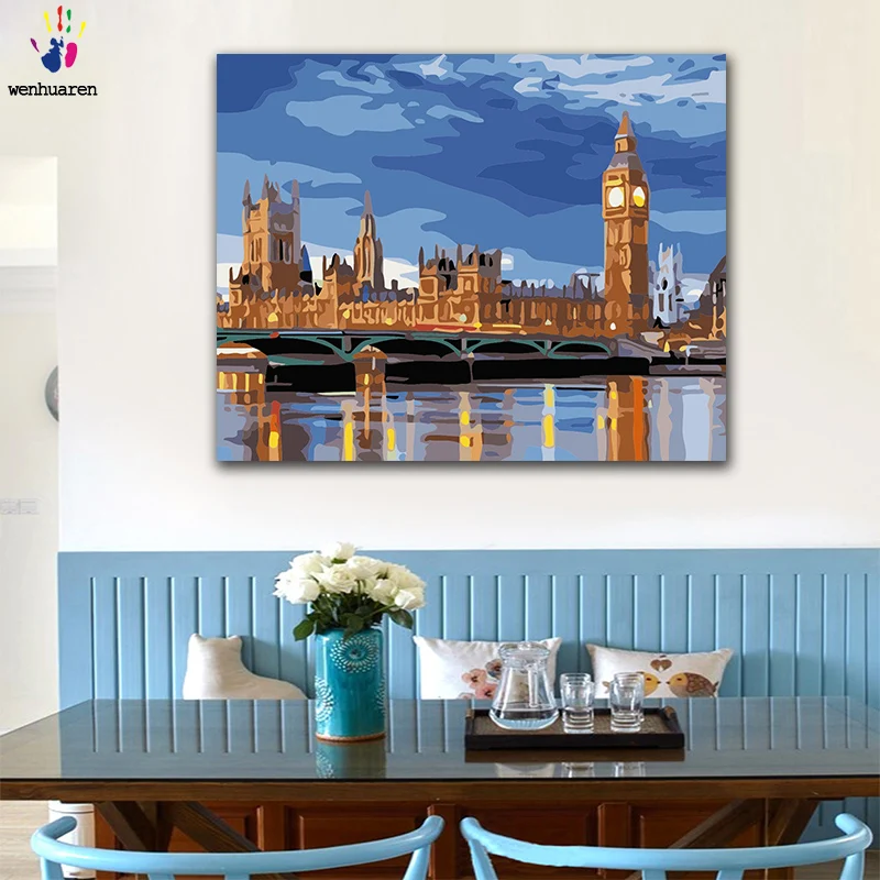 Раскрашивание по номерам сделай сам Великобритания Биг Бен елибетта башня