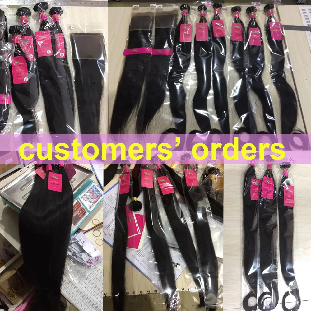 Бразильские натуральные волосы 10 А прямые пряди с выравненной кутикулой 3