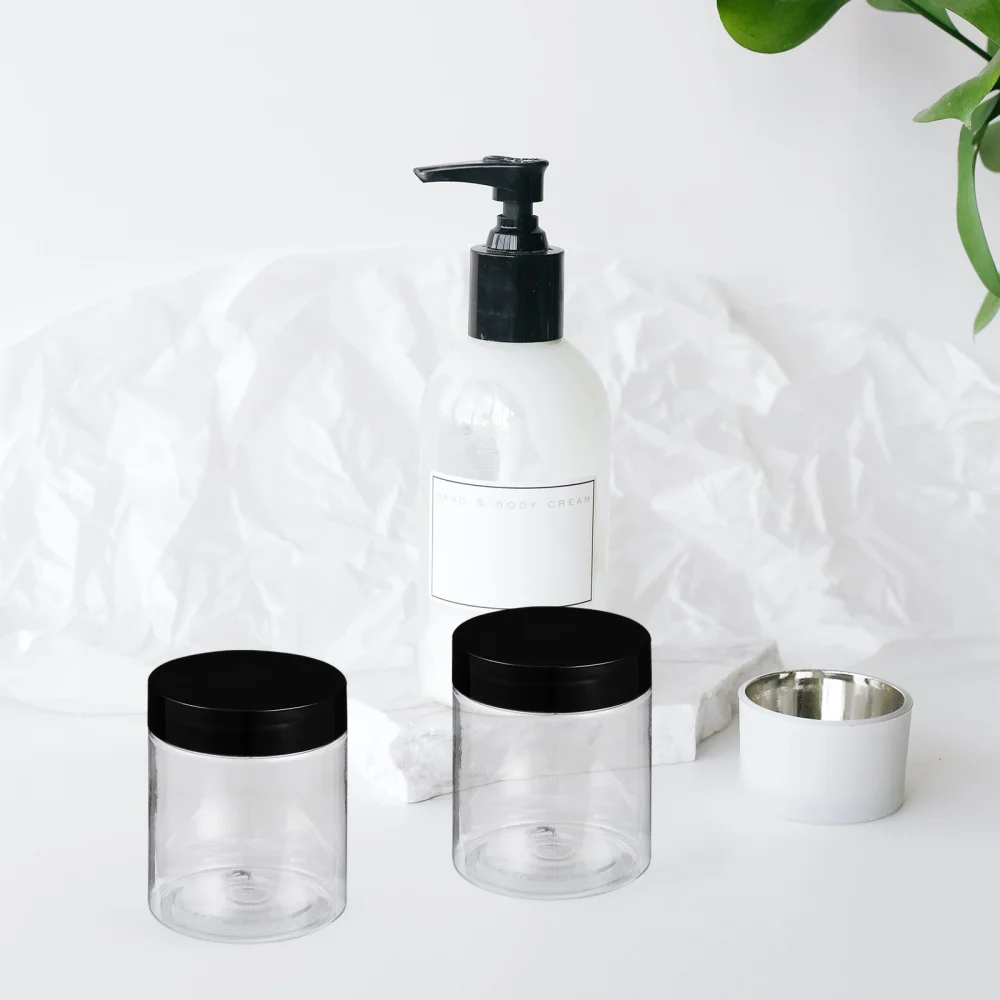 

12pcs 140ml Makeup Facial Cream Jars Plastic Lotion Cosmetic Storage Containers