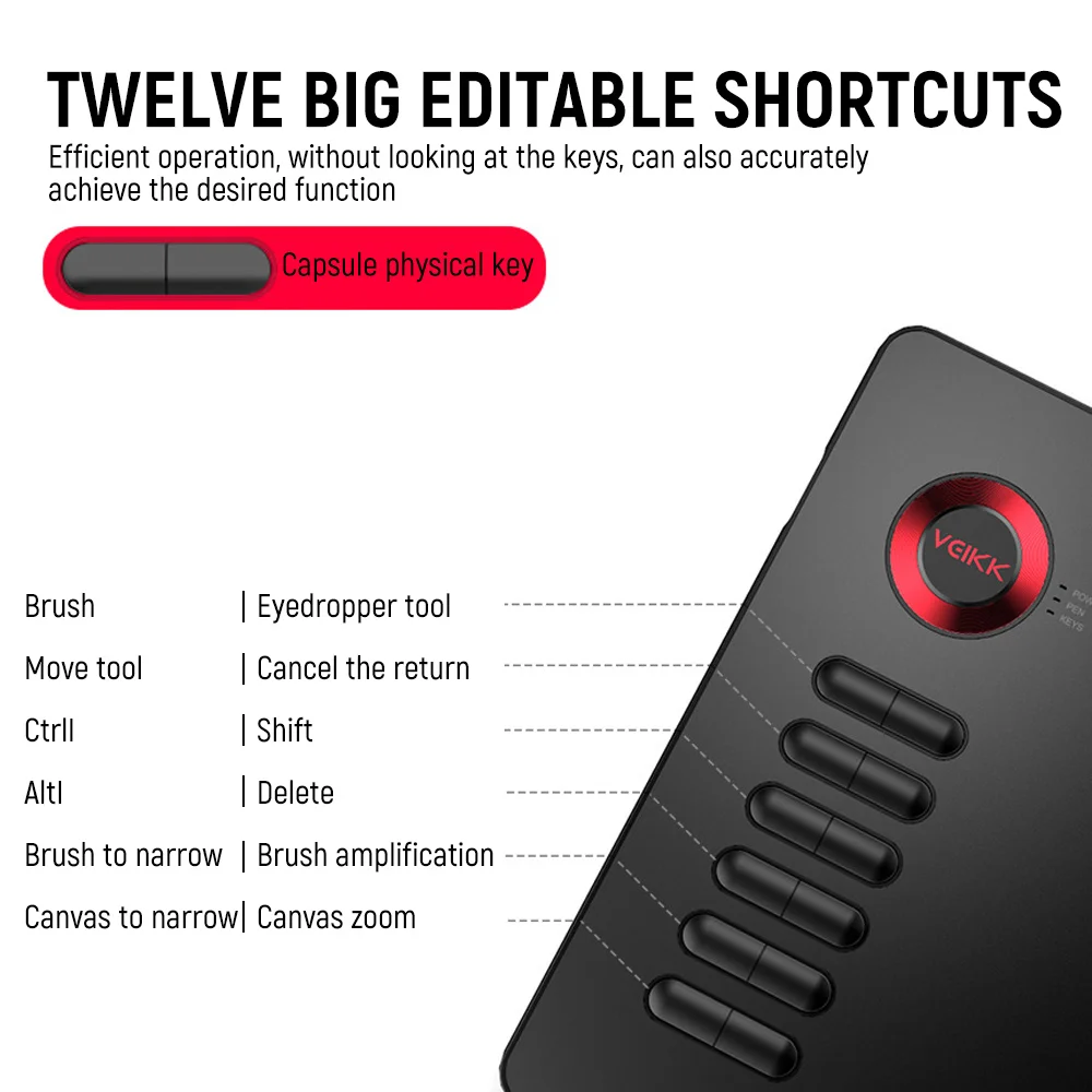 Планшет Графический A15 для рисования и игры OSU с клавишами быстрого доступа