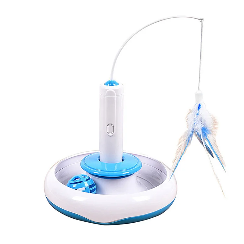 

Only Feather Entertainment Cat Toys Accessories Multifunction Interactive Rotating Funny Teaser Pet