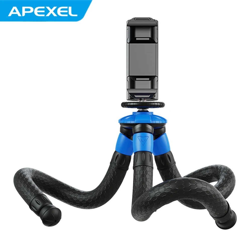 

APEXEL APL-JJ07Detachable Flexible Octopus Tripod Mini Mobile Phone Tripod with Foldable Phone Clip for iPhone GoPro DSLR Camera