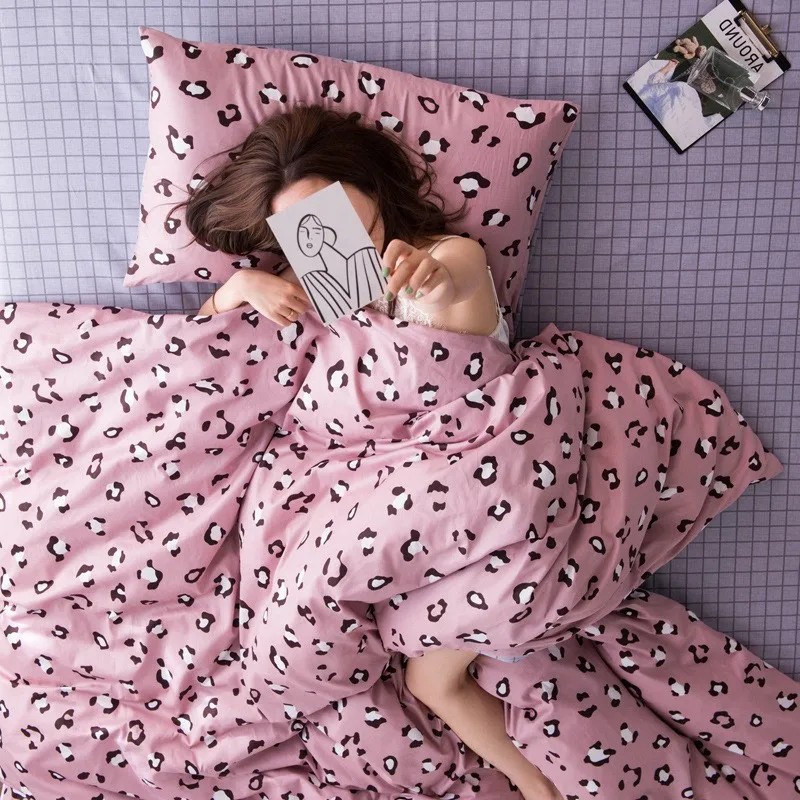 

Simple Bedding Sets Flowers And Leaf Duvet Cover/flat Sheet/pillowcase Set Twin Queen King Comforter Pure Cotton Home Textile