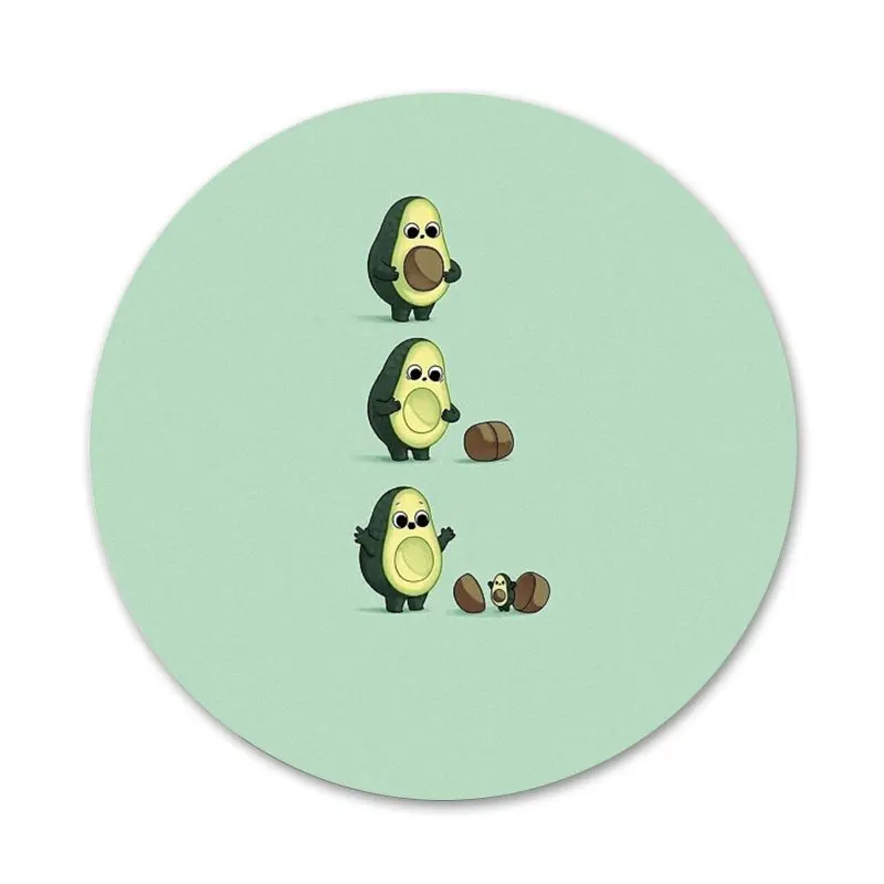 58 мм милые Мультяшные значки авокадо Значки Металлические для фотографий | Дом и