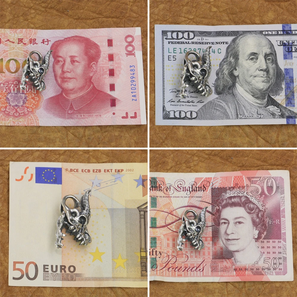 Подвеска в виде дракона черепа желтовато серебряная фотосессия TA51|Подвески| |