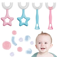 2021 baby toothbrush children u shaped child toothbrush teethers soft silicone baby brush kids teeth oral care cleaning
