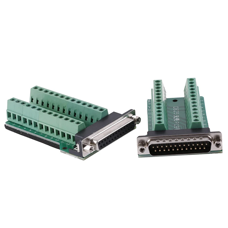 DB25 D SUB женский 25Pin Plug Breakout печатной платы 2 ряда терминалы инструменты для