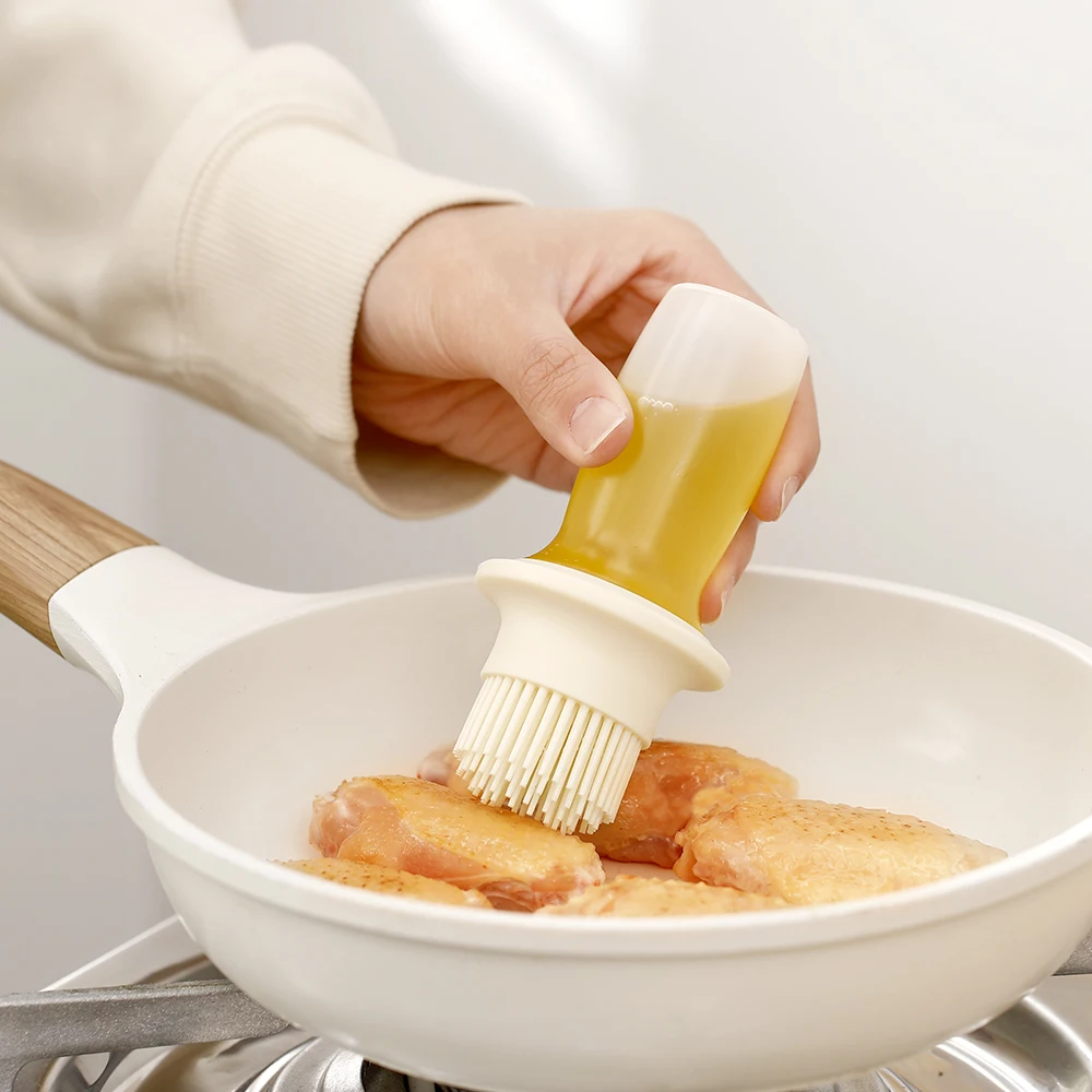 Силиконовый щетка для бутылки с маслом FaSoLa крышкой органайзер барбекю масла