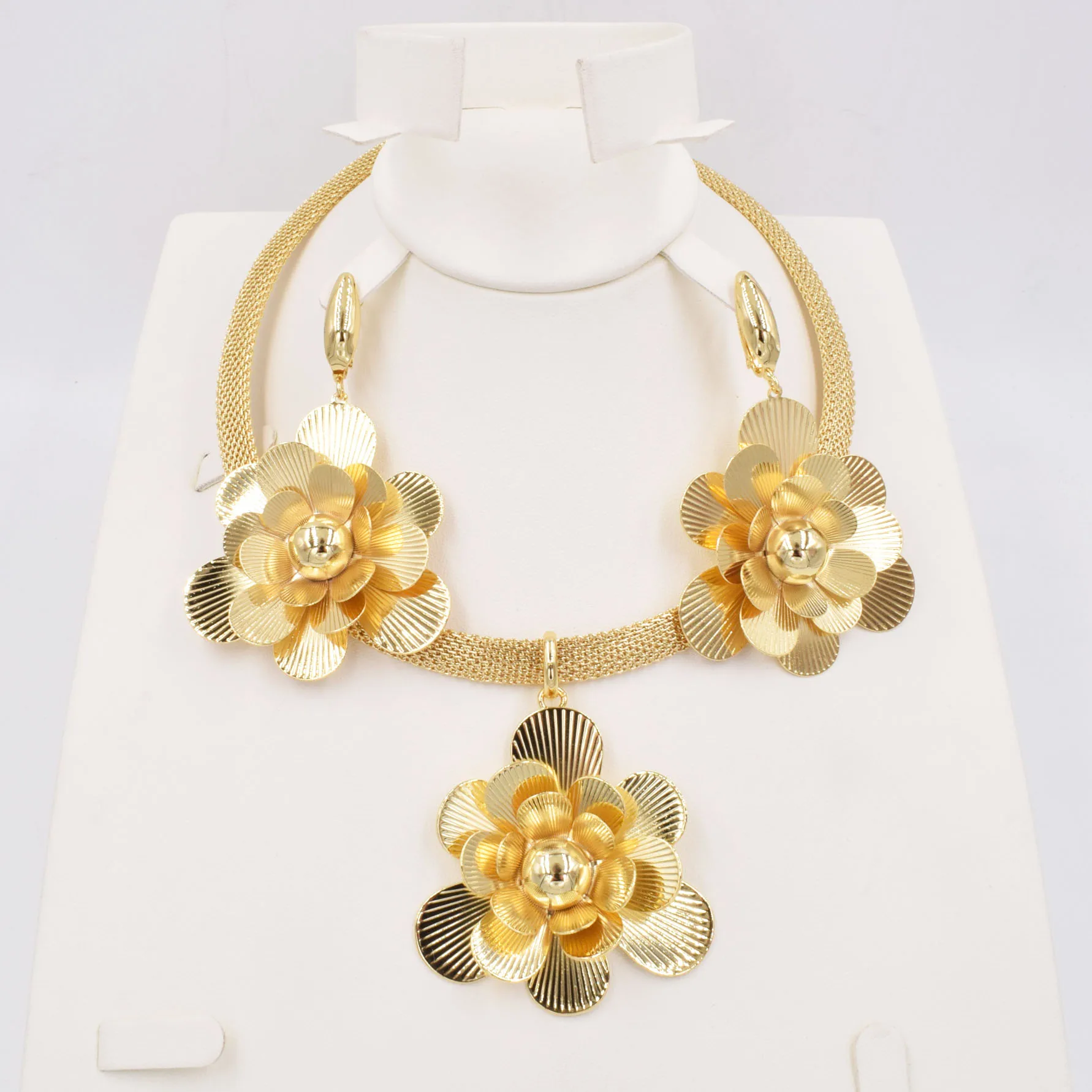 Высококачественные ювелирные изделия из Дубая золотого цвета искусственные