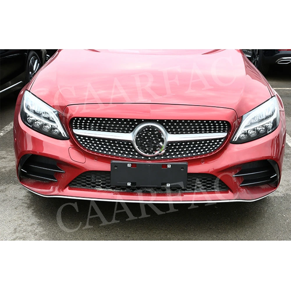 6 шт. передние противотуманные светильник крышка планки полоски для Benz C Class W205 C205