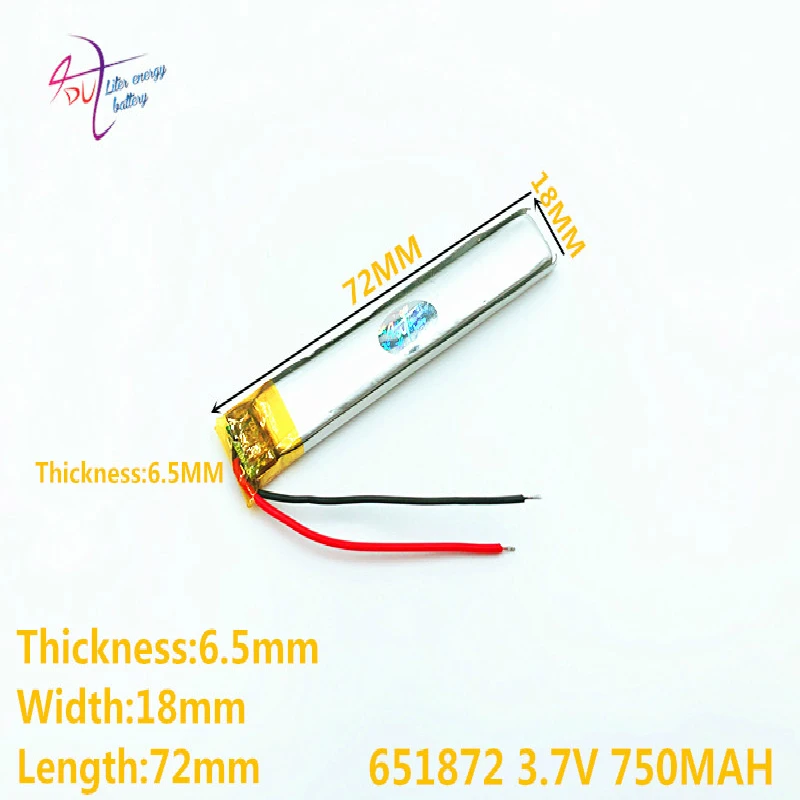 Полимерный литий ионный/литий ионный аккумулятор 3 7 в 750 мАч 651872 652070 для GPS mp3 mp4 mp5