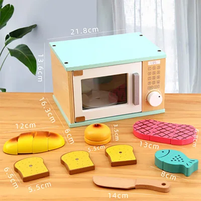 

Dropshipping Wooden Children's Simulation Kitchen set Birthday Gift Baby Cooking Game Family Game Furniture Educational Toys