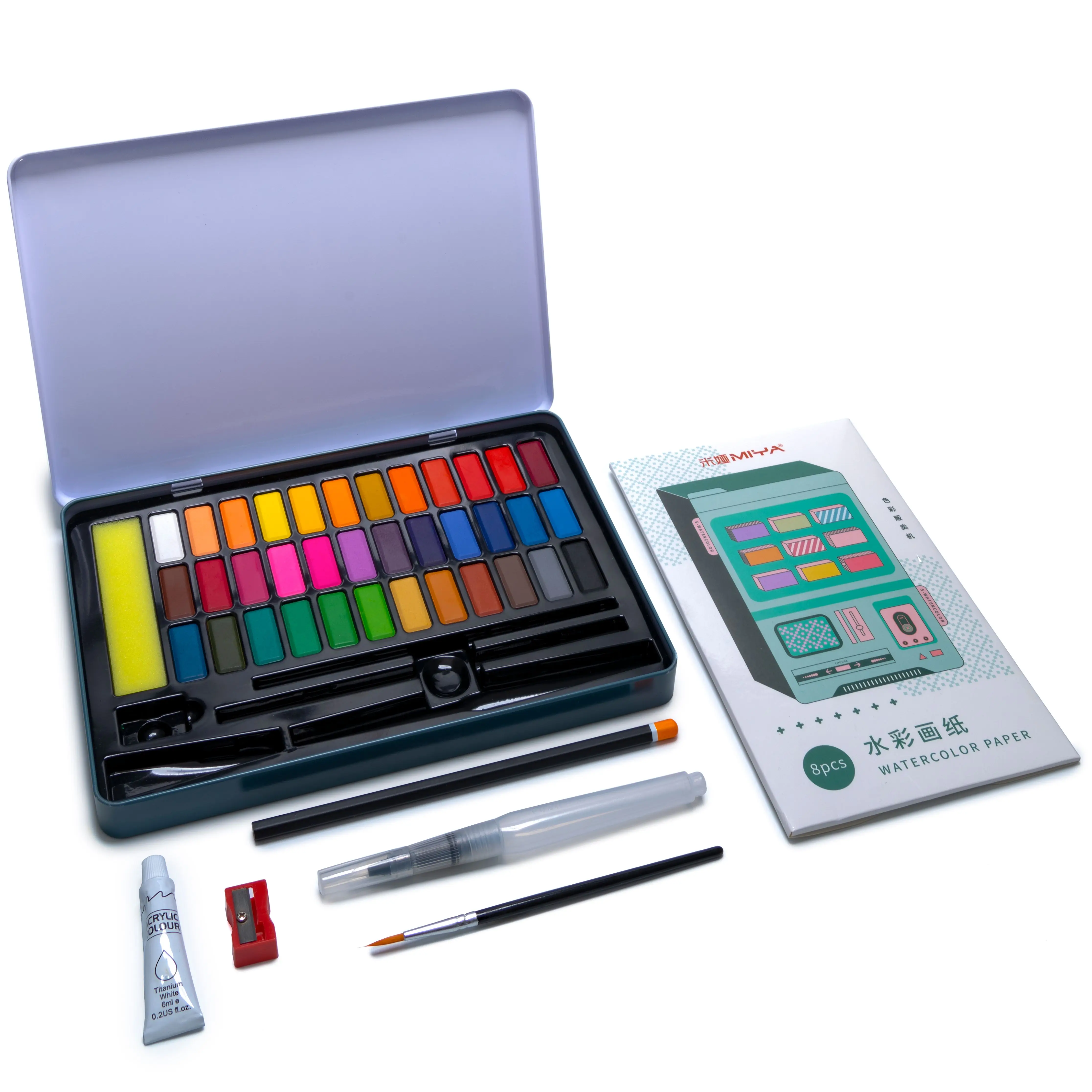 

HIMI Solid Watercolor Paint Set,36 Colors with Watercolor Brush,for Kids,Adults, Beginners,Artists Painting