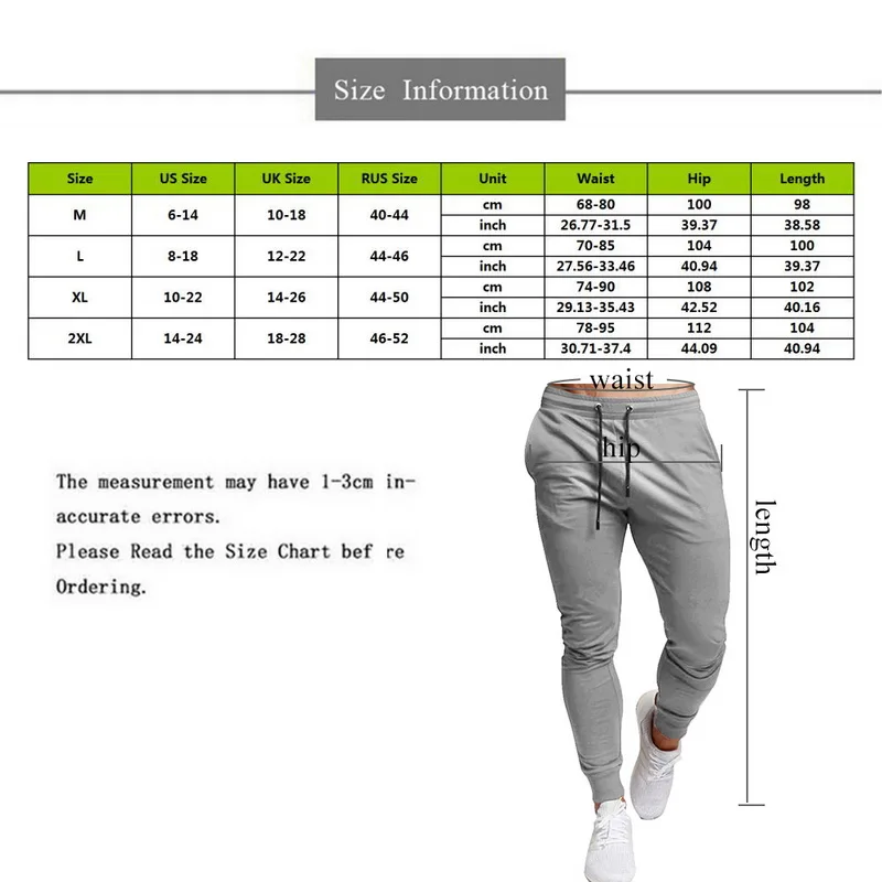 

New Men's Joggers Trousers Cargo Solid Autumn Winter Brand Gyms Sweatpants High Quality Bodybuilding Pants Sporting Clothing