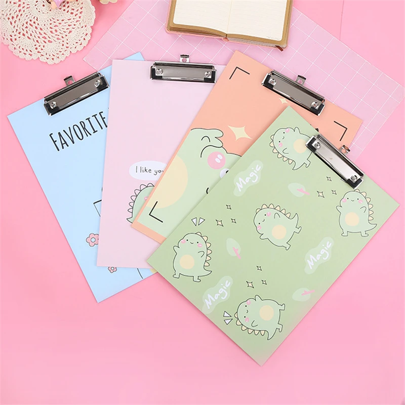 

Creative Paper A4 Folder Dinosaur Cartoon Multifunctional Office Stationery Writing Pad Folder Information Test Paper Splint