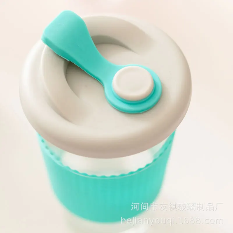 Современная модная кофейная кружка 300 мл силиконовое стекло против ожогов с