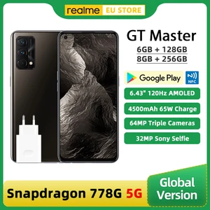 realme gt master edition global version 6gb128gb 8gb256gb snapdragon 778g 5g 65w super dart charge free global shipping