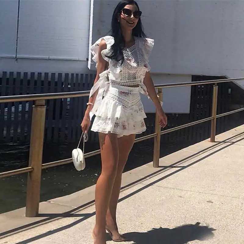 Женский комплект из 2 предметов платье в стиле бохо с цветочным принтом летнее