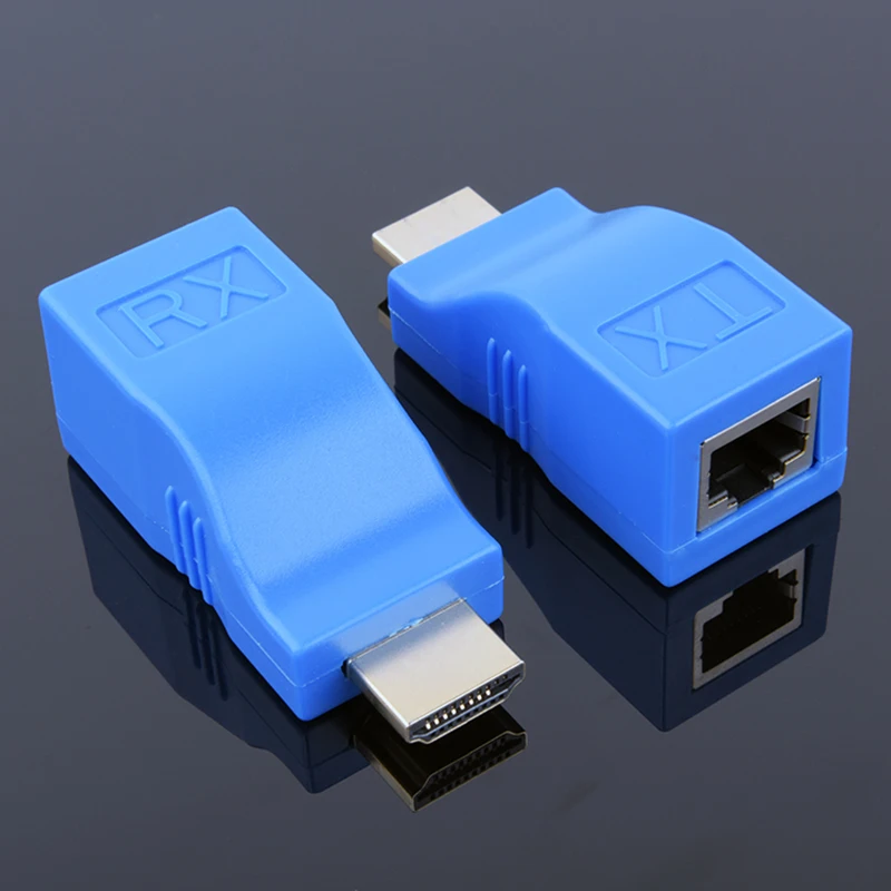 1 пара RJ45 4K HDMI-совместимый удлинитель адаптер до 30 м более CAT5e Cat6 сеть Ethernet LAN для HDTV
