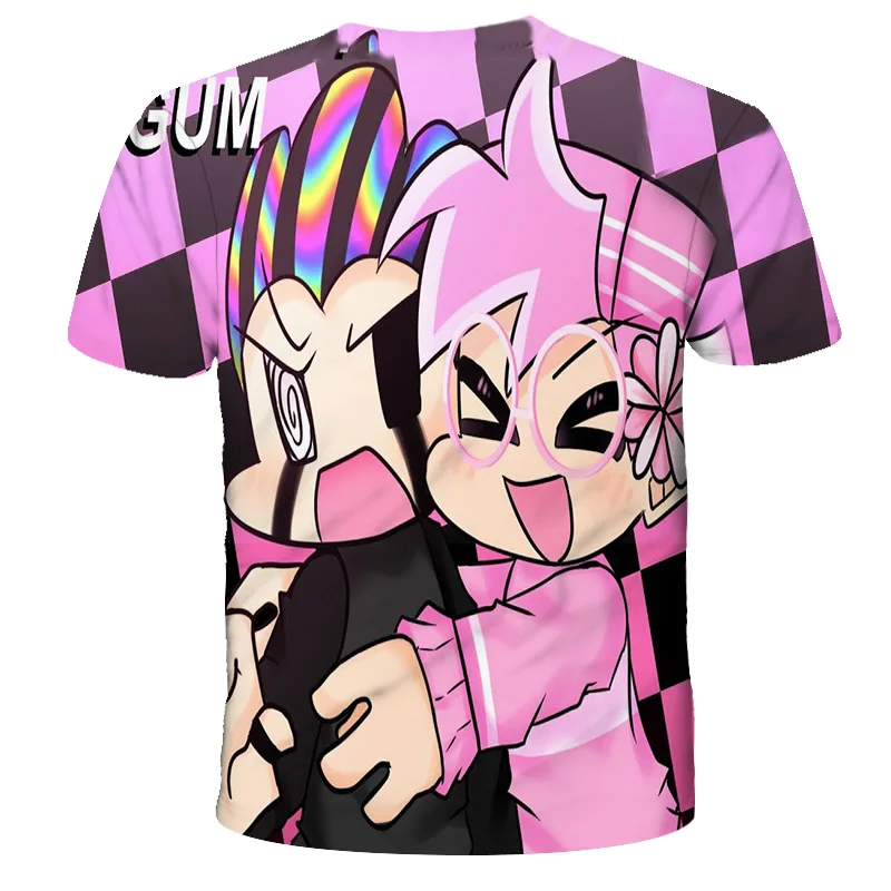 

2021 popular game Friday Night Funkin 3d T-shirt boys and girls fashion clothes summer short-sleeved tops cartoon anime T-shirts