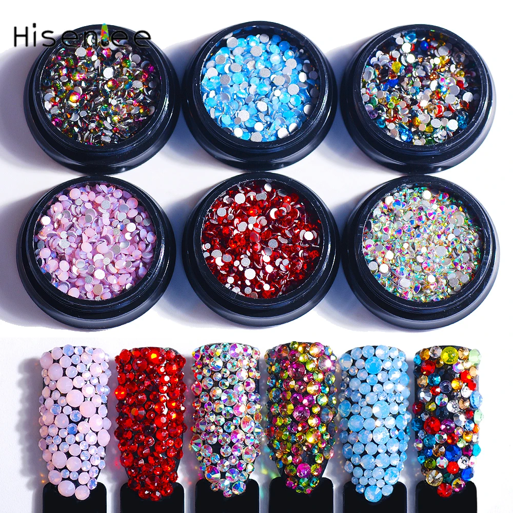 

SS3-SS10 смешанные Размеры Ослепительная с украшением в виде кристаллов Стразы многоцветный блеск Стекло Strass подходит для рукоделия и декорирования ногтей искусство украшения