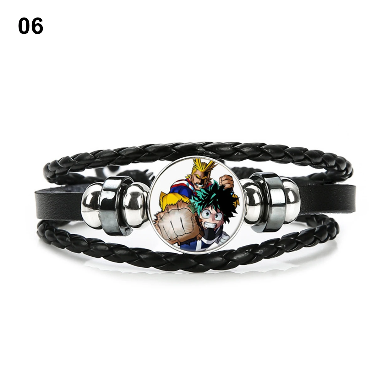 Браслет унисекс из искусственной кожи аниме с шармами Моя геройская Академия