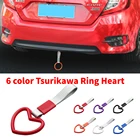 Кольцо Tsurikawa в форме сердца JDM, ручка для поезда, автобуса, ручной ремешок для дрифта, ремешок с подвеской, автомобильные аксессуары, Стайлинг автомобиля, 6 цветов