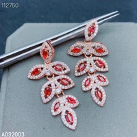 kjjeaxcmy fine jewelry 925 sterling silver inlaid natural red gem ruby female woman earrings eardrop popular got engaged marry