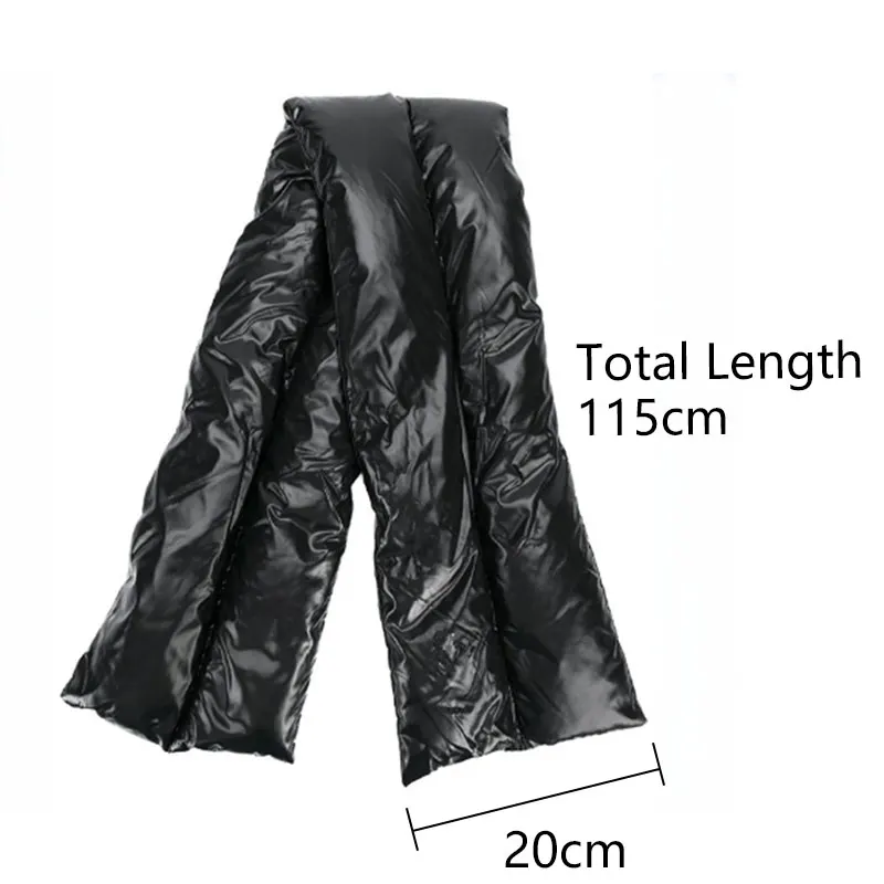 

Fashion Women Men Down Feather Cotton Scarf Winter Warm Thick Collar Ring Casual Scarf Outdoor Solid Color Couple Lovers Scarves