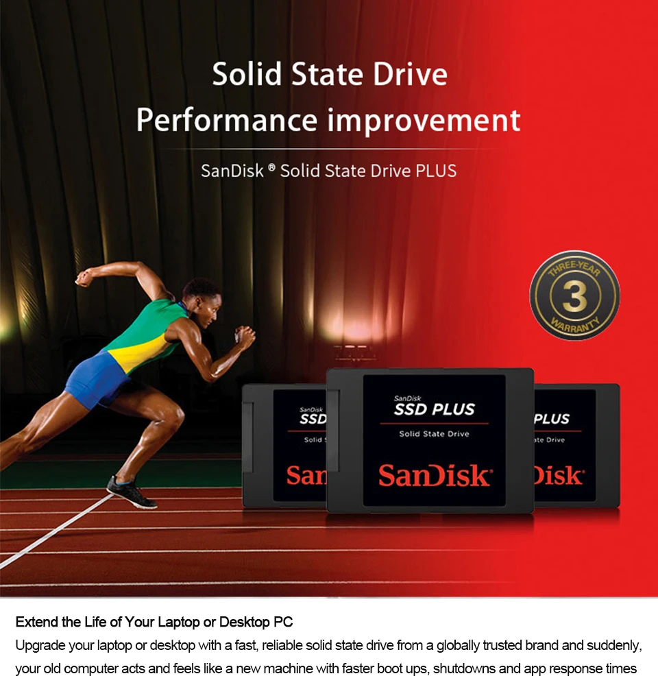 Sandisk HDD SSD PLUS 120 GB 240 GB 480 GB 535MBS Внутренний твердотельный диск SATA 3,0(6 ГБ/сек.) для настольного ПК ноутбука