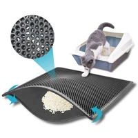 cat litter mat foldable pad honeycomb double layer waterproof urine proof material easy clean and floor carpet protection