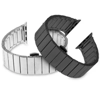 stainless steel strap for apple watch band 44 40 42 38 41 44mm for iwatch band butterfly metal bracelet 5 4 3 se 6 7 series