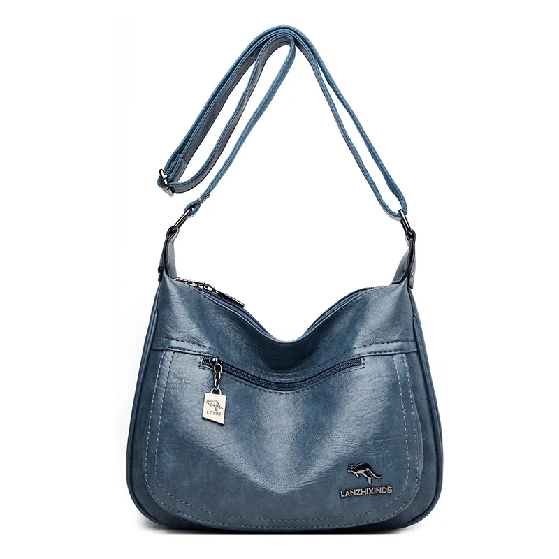 

3 Layers Pu Leather Shoulder Bags for Women 2021 Ladies Fashion Luxury Crossbody Bag Purses Women's Handbags Sac Epaule