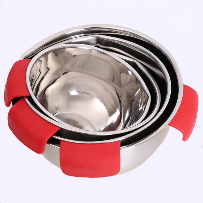 Миски из нержавеющей стали DIY торт хлеб салатный миксер Нескользящая силиконовая