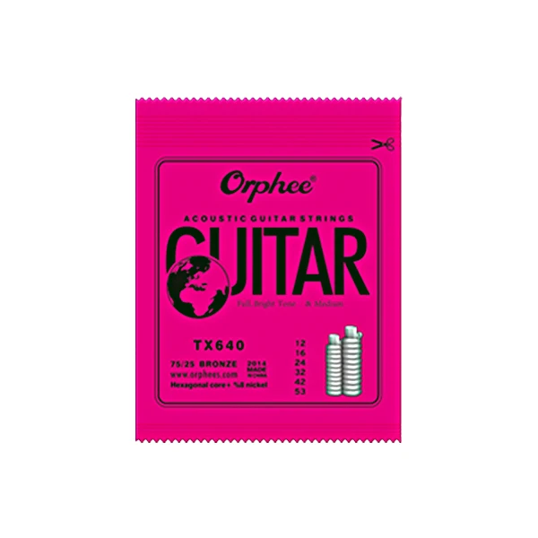 TX640 Orphee TX серия акустические гитарные струны зеленый фосфор народные шестиугольные Углеродистые стальные струны для классической гитары Музыкальные инструменты - Цвет: TX640