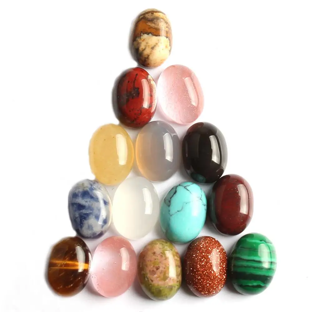 6x8mm Oval 20pcs Натуральный Камень Бисер Смешанные овальные круглые Треугольники квадратный кабошон в форме слезки бусины для самостоятельного изготовления ювелирных изделий Кольцо 10/20 штук - Цвет: 6x8mm Oval 20pcs