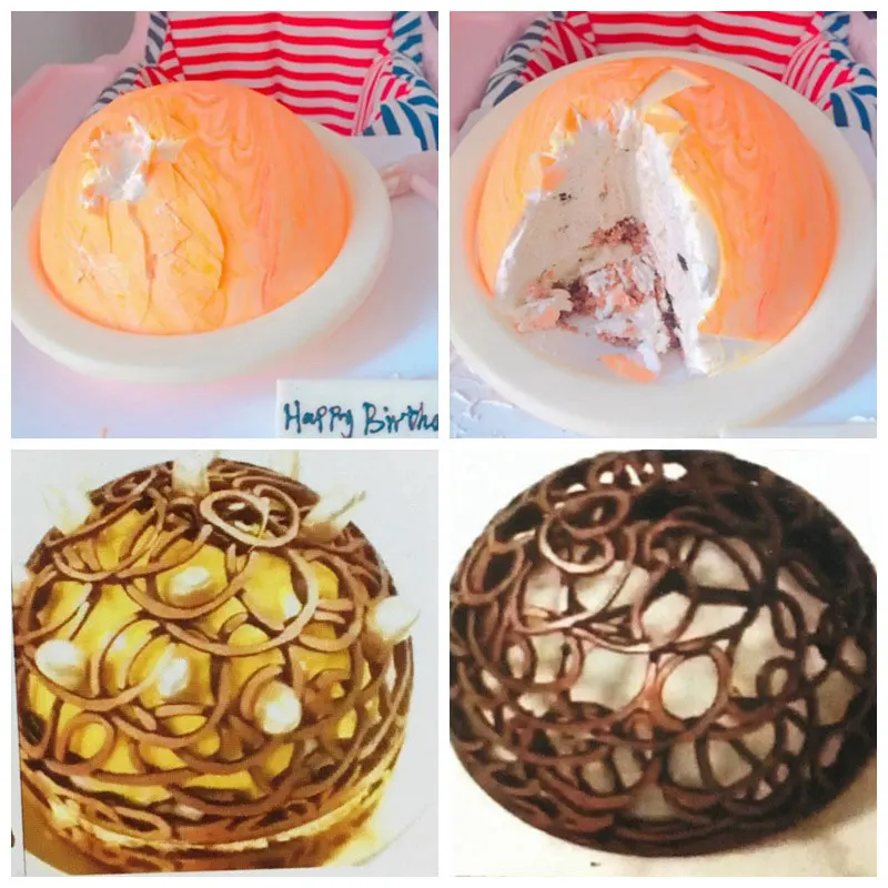 

3D Planet Cake Mold Chocolate Molds Plastic/Slicone for Bakery Mousse Cake Mold Kitchen Baking Tools SLC88