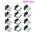 Магнитный штекер для кабеля 2 Pin Micro USB Тип C магнитный разъем Магнитный кабель для зарядки мобильный телефон штекеры запасные части наконечники