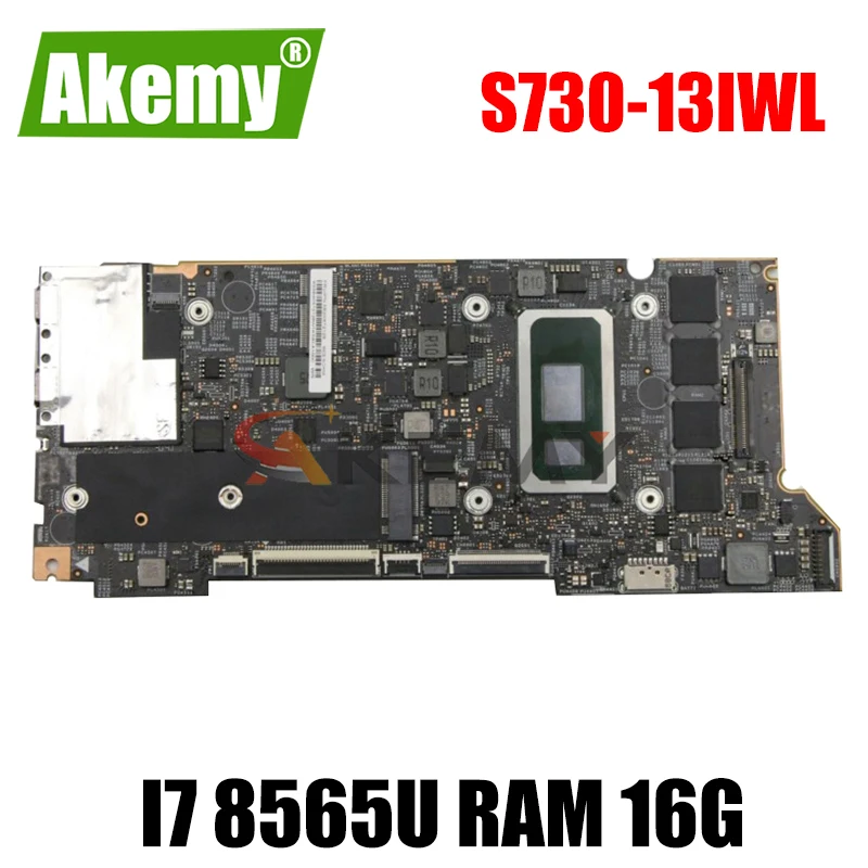 

Материнская плата для ноутбука Lenovo Yoga S730-13IWL ноутбук 730S-13IWL Материнская плата ноутбука 17934-1 с процессором I7 8565U RAM 16G 100% тест