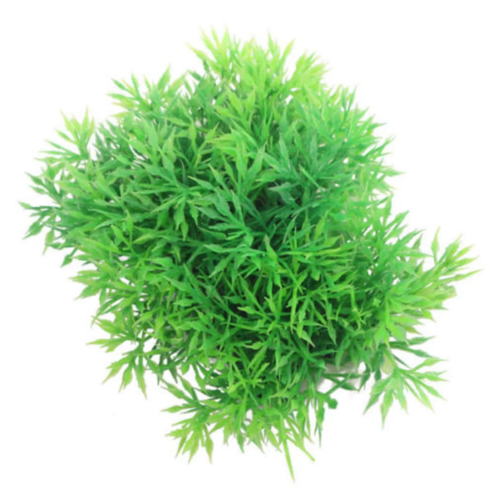 Green 1 шт., искусственное украшение для аквариума, пластиковое растение, растение, трава, украшение, декор для аквариума, растение, пейзаж - Цвет: Green