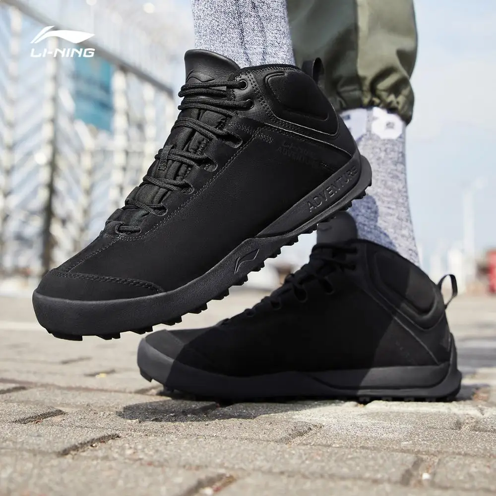 Li-Ning/Мужская Уличная обувь для отдыха TIGER II; Теплая Флисовая нескользящая подкладка; Прочная спортивная обувь; Прогулочные кроссовки; AHCN013