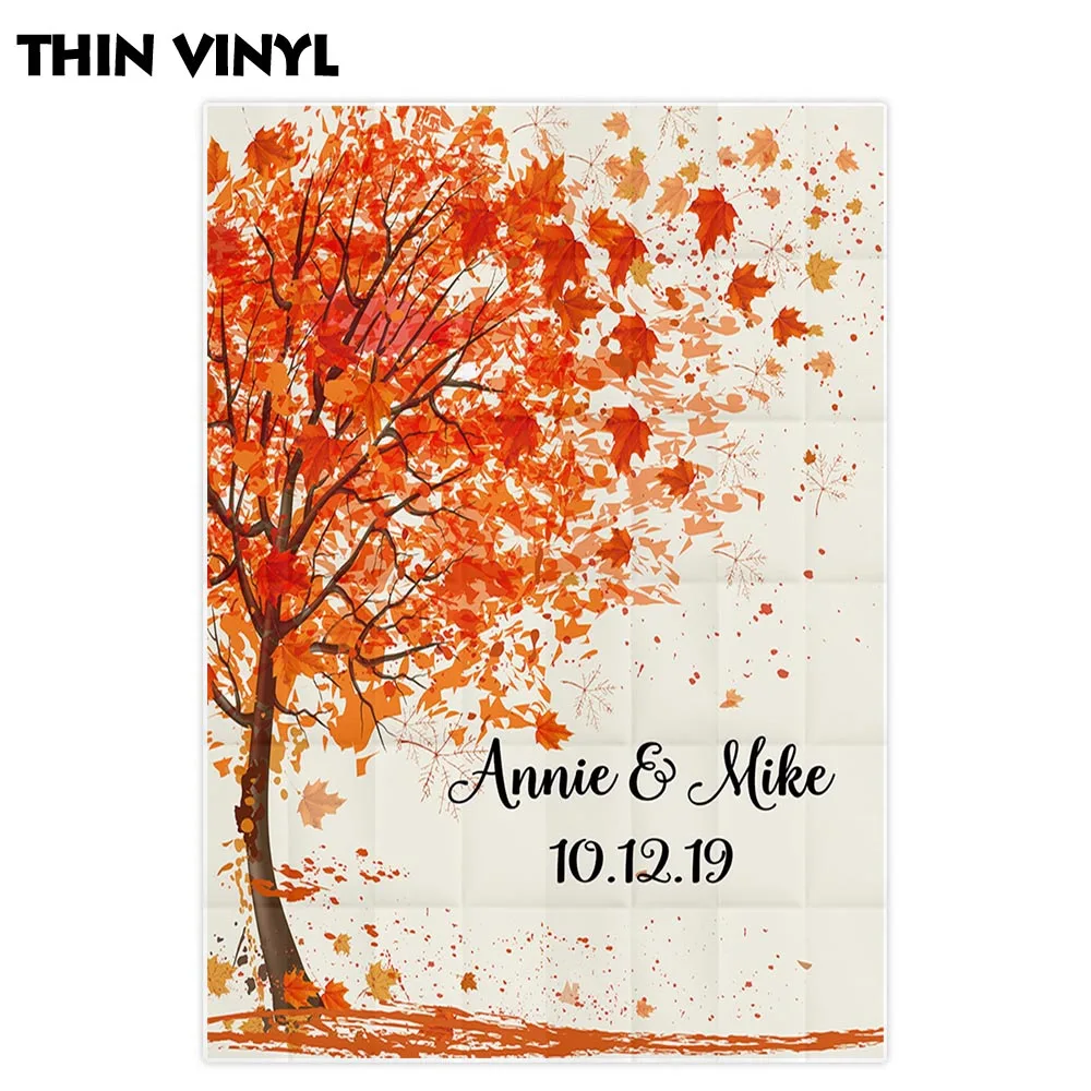 Фон для фотосъемки Allenjoy свадебный фон на заказ осень кленовый лист романтический