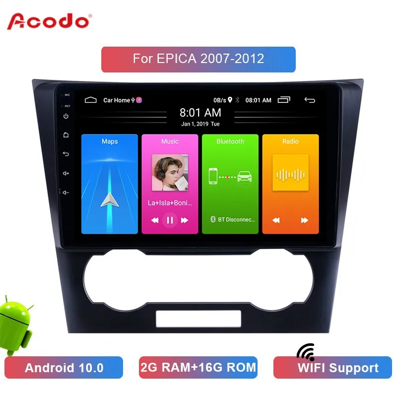 

Автомобильный мультимедийный плеер ACODO, 2 + 16 ГБ, Android 10,0, с GPS, для Chevrolet EPICA 2007-2012