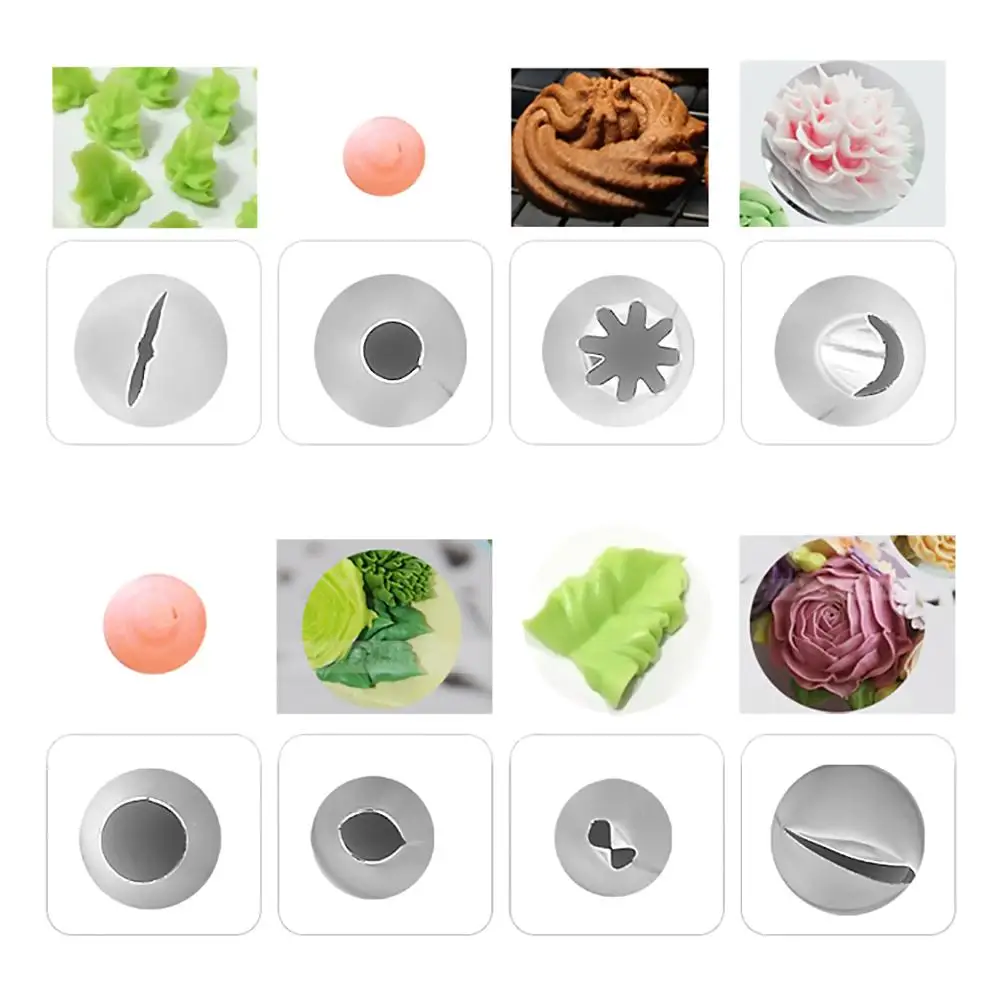 

51Pcs/Set Nozzle For Cream Cake Decorating DIY Stainless Steel Icing Piping Nozzles Pastry Tips Cake Tools Kitchen Accessories